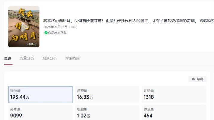 這條短視頻為啥流量200萬？八步沙精神讓甘肅文旅故事直抵人心